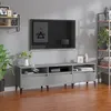 Image de vidaXL Meuble TV gris bÃ©ton 150x30x44,5 cm bois d'ingÃ©nierie