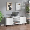 Image de vidaXL Armoire Ã  disques blanc 121x38x48 cm bois d'ingÃ©nierie