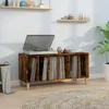Image de vidaXL Armoire Ã  disques chÃªne fumÃ© 100x38x48 cm bois d'ingÃ©nierie
