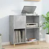 Image de vidaXL Armoire Ã  disques gris bÃ©ton 84,5x38x89 cm bois d'ingÃ©nierie