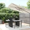 Image de Vidaxl Ensemble De Bar De Jardin 7 Pcs Avec Coussins Noir Poly Rotin
