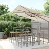 Image de Vidaxl Ensemble De Bar Jardin 9 Pcs Gris Poly Rotin/Bois Massif Acacia