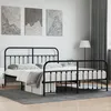 Image de vidaXL Cadre de lit mÃ©tal sans matelas avec pied de lit noir 183x213cm