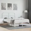 Image de vidaXL Cadre de lit mÃ©tal avec tÃªte de lit blanc 120x200 cm
