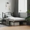 Image de vidaXL Cadre de lit mÃ©tal sans matelas avec tÃªte de lit noir 107x203cm