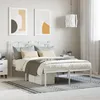 Image de vidaXL Cadre de lit mÃ©tal avec tÃªte de lit blanc 120x200 cm