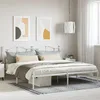 Image de vidaXL Cadre de lit mÃ©tal sans matelas et tÃªte de lit blanc 193x203 cm