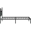 Image de vidaXL Cadre de lit mÃ©tal sans matelas avec tÃªte de lit noir 100x190cm