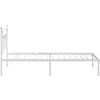 Image de vidaXL Cadre de lit mÃ©tal sans matelas et tÃªte de lit blanc 107x203 cm