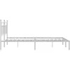 Image de vidaXL Cadre de lit mÃ©tal sans matelas et tÃªte de lit blanc 183x213 cm