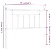 Image de vidaXL TÃªte de lit mÃ©tal blanc 100 cm