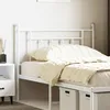 Image de vidaXL TÂ¿Âºte de lit mÂ¿Â¿tal blanc 100 cm