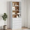 Image de vidaXL BibliothÃ¨que tiroirs ALTA blanc 77x35x186,5cm bois massif pin