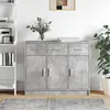 Image de vidaXL Buffet gris bÃ©ton 91x28x75 cm bois d'ingÃ©nierie