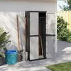 Image de vidaXL Armoire de rangement d'extÃ©rieur gris et noir 65x37x165 cm PP