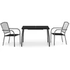 Image de Vidaxl Ensemble De Salle Ã Manger De Jardin 3 Pcs Anthracite Acier