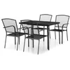 Image de Vidaxl Ensemble De Salle Ã Manger De Jardin 5 Pcs Anthracite Acier