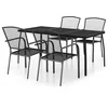 Image de Vidaxl Ensemble De Salle Ã Manger De Jardin 5 Pcs Anthracite Acier
