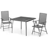 Image de Vidaxl Ensemble De Salle Ã Manger De Jardin 3 Pcs Anthracite Acier