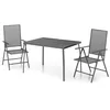 Image de Vidaxl Ensemble De Salle Ã Manger De Jardin 3 Pcs Anthracite Acier