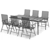 Image de Vidaxl Ensemble De Salle Ã Manger De Jardin 7 Pcs Anthracite Acier