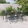 Image de Vidaxl Ensemble De Salle Ã Manger De Jardin 7 Pcs Anthracite Acier