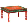 Image de vidaXL Table basse orange bois de manguier massif peint Ã  la main
