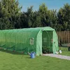Image de Vidaxl Serre Avec Cadre En Acier Vert 28 MÂ² 14x2x2 M