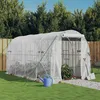 Image de Vidaxl Serre Avec Cadre En Acier Blanc 8 MÂ² 4x2x2 M