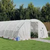 Image de Vidaxl Serre Avec Cadre En Acier Blanc 64 MÂ² 16x4x2 M