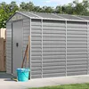 Image de Vidaxl Abri De Jardin Gris Clair 191x470x198 Cm Acier GalvanisÃ©