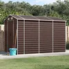 Image de Vidaxl Abri De Jardin Marron 191x300x198 Cm Acier GalvanisÃ©