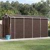 Image de Vidaxl Abri De Jardin Marron 191x385x198 Cm Acier GalvanisÃ©