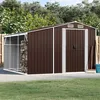 Image de Vidaxl Abri De Jardin Marron 277x279x179 Cm Acier GalvanisÃ©