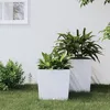 Image de Vidaxl JardiniÃ¨re Et IntÃ©rieur Amovible Blanc 21 /32 L Rotin Pp
