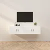 Image de vidaXL Meubles TV muraux 2 pcs blanc 80x34,5x40 cm