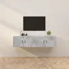 Image de vidaXL Meubles TV muraux 2 pcs gris bÃ©ton 80x34,5x40 cm