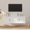 Image de vidaXL Ensemble de meubles TV 2 pcs Blanc Bois d'ingÃ©nierie