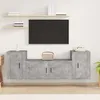 Image de vidaXL Ensemble de meubles TV 3 pcs Gris bÃ©ton Bois d'ingÃ©nierie