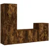 Image de vidaXL Ensemble de meubles TV 4 pcs ChÃªne fumÃ© Bois d'ingÃ©nierie