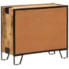 Image de Vidaxl Buffet 80x31x66 Cm Bois De Manguier Brut Massif Et MÃ©tal