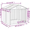 Image de Vidaxl Niche Pour Chien Avec Toit Noir 117x103x102 Cm Acier GalvanisÃ©