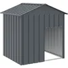Image de Vidaxl Niche Pour Chien Avec Toit Anthracite Acier GalvanisÃ©
