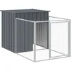 Image de Vidaxl Niche Pour Chien Avec Cour Anthracite 110x201x110 Cm