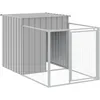 Image de Vidaxl Niche Pour Chien Avec Cour Gris Clair 110x201x110 Cm