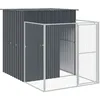Image de Vidaxl Niche Pour Chien Avec Cour Anthracite 165x251x181 Cm