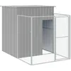 Image de Vidaxl Niche Pour Chien Avec Cour Gris Clair 165x251x181 Cm