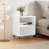 Image de vidaXL Table de chevet blanc brillant 40x30x50 cm bois d'ingÃ©nierie