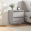 Image de vidaXL Table de chevet sonoma gris 40x35x50 cm bois d'ingÃ©nierie