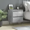 Image de vidaXL Table de chevet gris bÃ©ton 40x35x50 cm bois d'ingÃ©nierie